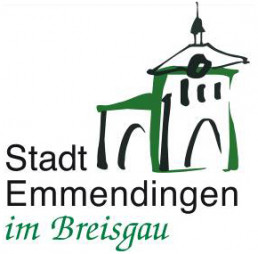 gezeichnetes Emmendinger Tor mit Text: Stadt Emmendingen im Breisgau